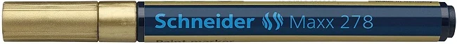 Marker cu vopsea SCHNEIDER Maxx 278, varf rotund 0.8mm - auriu