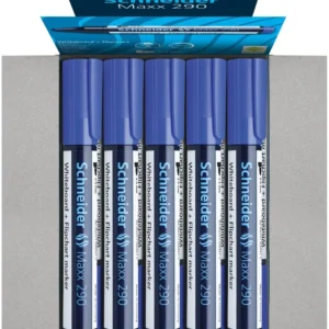 Marker SCHNEIDER Maxx 290, pentru tabla de scris+flipchart, varf rotund 2-3mm - albastru