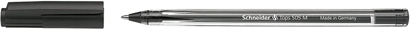 Pix SCHNEIDER Tops 505M, unica folosinta, varf mediu, corp transparent - scriere neagra