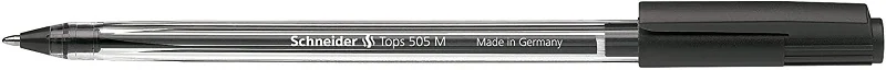 Pix SCHNEIDER Tops 505M, unica folosinta, varf mediu, corp transparent - scriere neagra