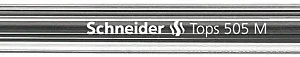 Pix SCHNEIDER Tops 505M, unica folosinta, varf mediu, corp transparent - scriere neagra