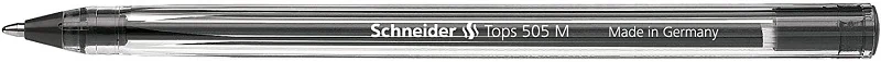 Pix SCHNEIDER Tops 505M, unica folosinta, varf mediu, corp transparent - scriere neagra