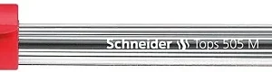 Pix SCHNEIDER Tops 505M, unica folosinta, varf mediu, corp transparent - scriere rosie