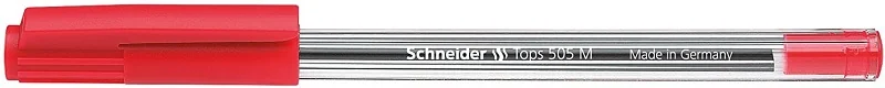 Pix SCHNEIDER Tops 505M, unica folosinta, varf mediu, corp transparent - scriere rosie