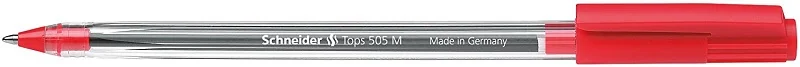 Pix SCHNEIDER Tops 505M, unica folosinta, varf mediu, corp transparent - scriere rosie