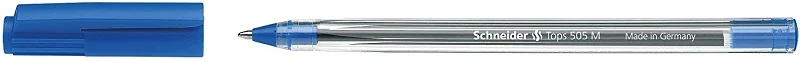 Pix SCHNEIDER Tops 505M, unica folosinta, varf mediu, corp transparent - scriere albastra
