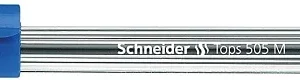Pix SCHNEIDER Tops 505M, unica folosinta, varf mediu, corp transparent - scriere albastra