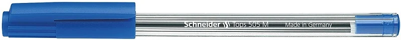 Pix SCHNEIDER Tops 505M, unica folosinta, varf mediu, corp transparent - scriere albastra