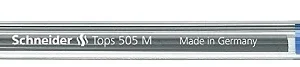 Pix SCHNEIDER Tops 505M, unica folosinta, varf mediu, corp transparent - scriere albastra