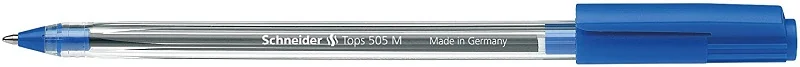 Pix SCHNEIDER Tops 505M, unica folosinta, varf mediu, corp transparent - scriere albastra
