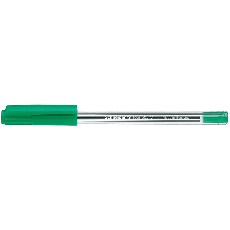 Pix SCHNEIDER Tops 505M, unica folosinta, varf mediu, corp transparent - scriere verde
