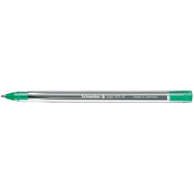 Pix SCHNEIDER Tops 505M, unica folosinta, varf mediu, corp transparent - scriere verde
