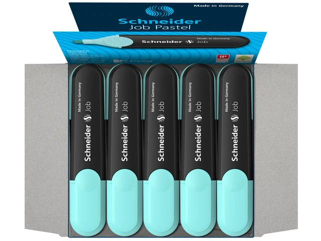 Textmarker SCHNEIDER Job Pastel, varf tesit 1+5mm - turcoaz