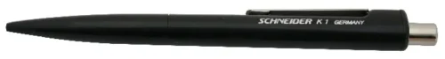 Pix SCHNEIDER K1, clema metalica, corp negru - scriere neagra Pix SCHNEIDER K1, clema metalica, corp negru - scriere neagra