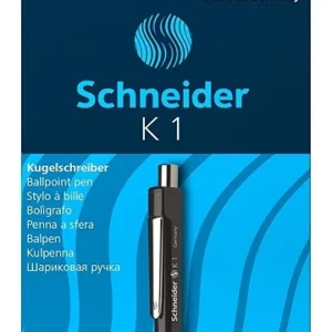 Pix SCHNEIDER K1, clema metalica, corp negru - scriere neagra Pix SCHNEIDER K1, clema metalica, corp negru - scriere neagra