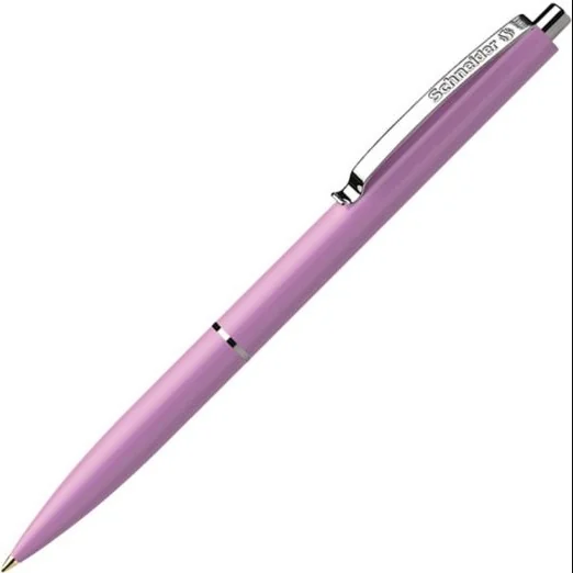 Pix SCHNEIDER K15, clema metalica, corp roze - scriere albastra
